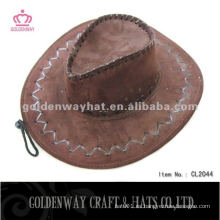 Sombrero de vaquero de piel sintética para hombres